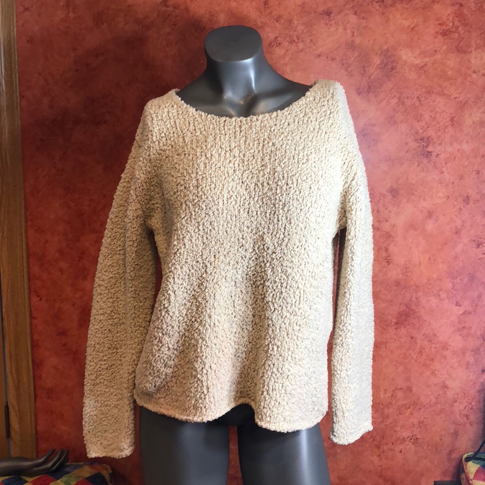 JJill plush pull over cream/ivory color size small